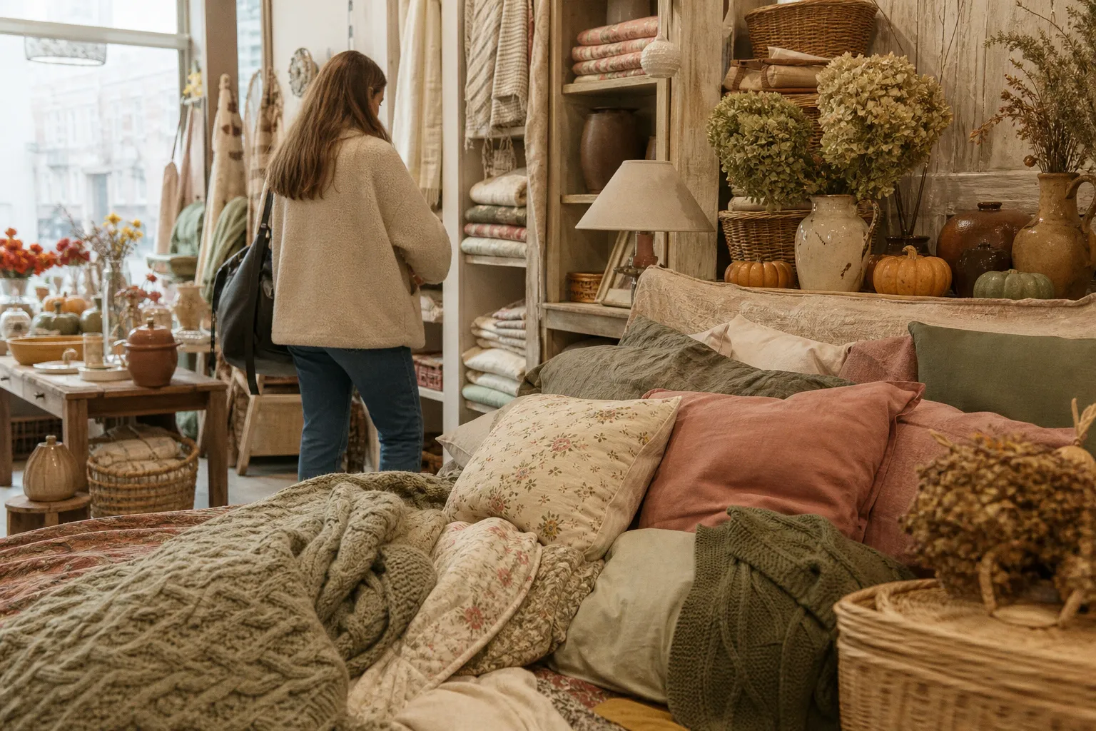 Купить декор в стиле cottagecore для спальни на осень